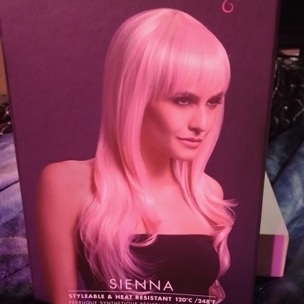 Wig Blonde Pink long